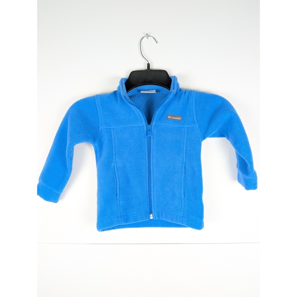 Boys Columbia Light Blue Fleece Zip-Up Jacket with Pockets 3T